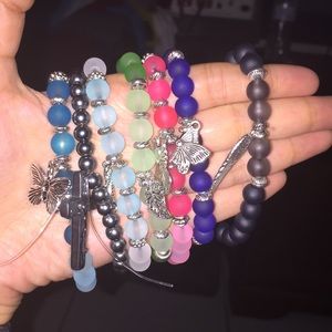 Matte finishing bracelets with assorted charm